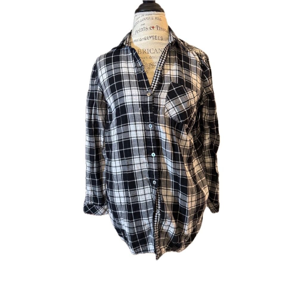 J Jill Soft Plaid Shirt, Medium